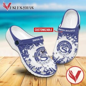 1. FC Slovacko Custom Name Crocs Clogs, Unique Footwear For Fans