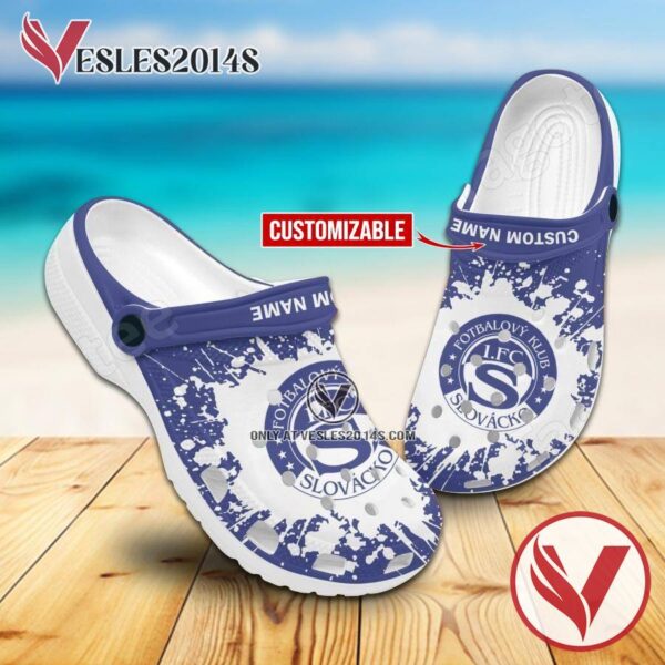 1. FC Slovacko Custom Name Crocs Clogs, Unique Footwear For Fans