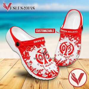 1. FSV Mainz 05 Custom Crocs Clogs, Unique Footwear For Fans