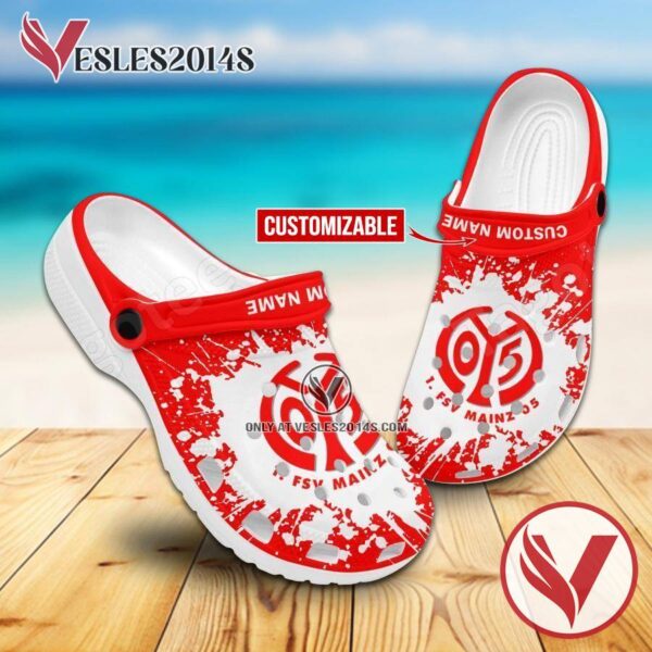 1. FSV Mainz 05 Custom Crocs Clogs, Unique Footwear For Fans