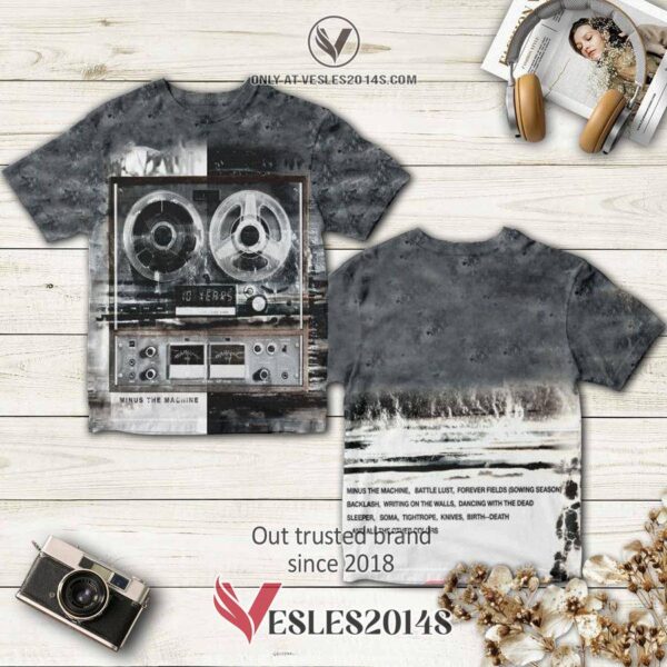 10 Years Band Minus The Machine Album 3D T-Shirt, Perfect Gifts For Music Lovers - Vesles2014S