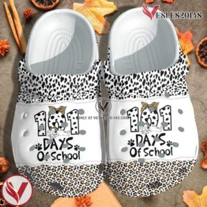 101 Days Of School Leopard Cowhide Shoes Crocbland Clog Gift, Unique Gift From  Vesles2014S