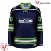 11 Seahawks - Seattle Customize Blue Jersey, Gifts For Ice Hockey Fans - Vesles2014S