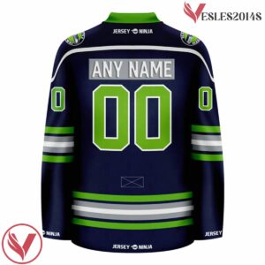 11 Seahawks - Seattle Customize Blue Jersey, Gifts For Ice Hockey Fans - Vesles2014S 2