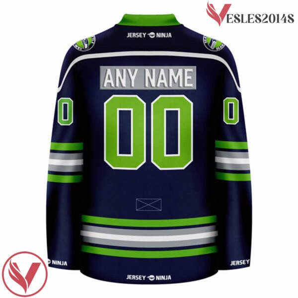 11 Seahawks - Seattle Customize Blue Jersey, Gifts For Ice Hockey Fans - Vesles2014S 2