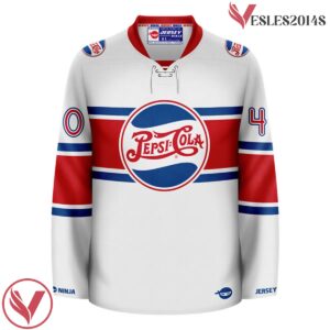 1940 White Throwback Pepsi Hockey Jersey - Vesles2014S 2