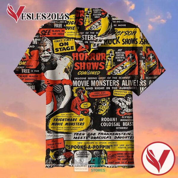 1957 Movie Monster Shows Casual Hawaiian Shirt, Best Gifts For Summer Vesles2014S 1