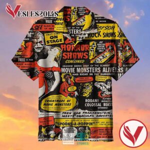 1957 Movie Monster Shows Casual Hawaiian Shirt, Best Gifts For Summer Vesles2014S