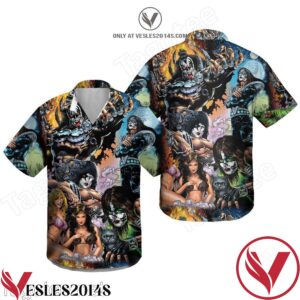 1973 Band Classic Kiss Unisex Hawaiian Shirt, Unique Gifts For Friends - Vesles2014S 1