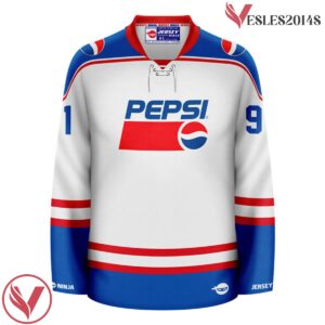 1991 White Throwback Pepsi  Hockey Jersey - Vesles2014S 2