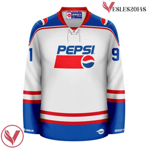 1991 White Throwback Pepsi  Hockey Jersey - Vesles2014S 2