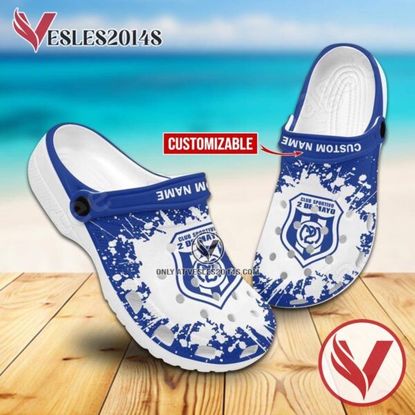 2 de Mayo Custom Name Crocs Clogs, Unique Footwear For Fans