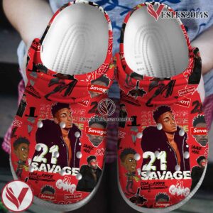 21 Savage Music Crocs Crocband Clogs Shoes, Unique Gifts For Fans Style 1 - Vesles2014S
