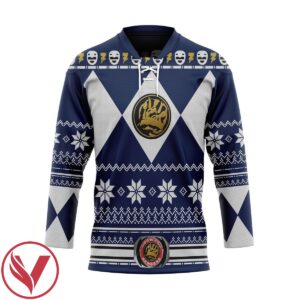 3D Blue Power Ugly Hockey Jersey, Trending Gifts For Fans - Vesles2014s 1