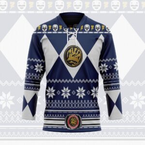 3D Blue Power Ugly Hockey Jersey, Trending Gifts For Fans - Vesles2014s 3