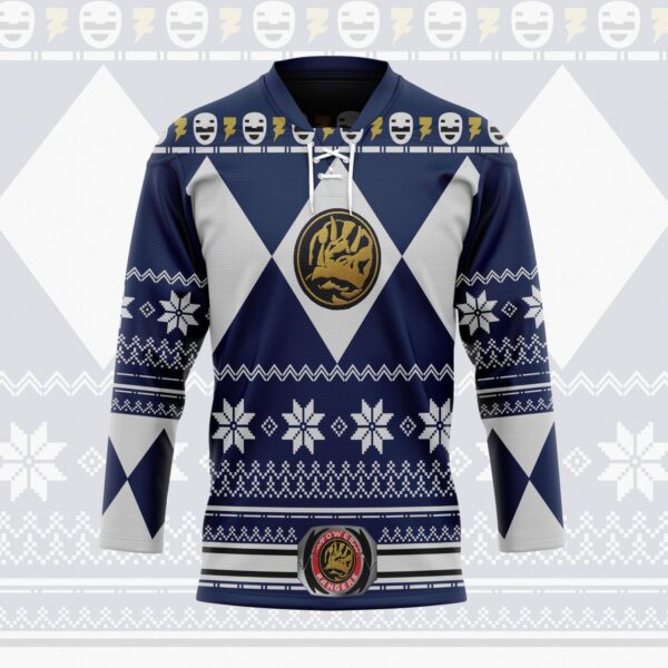 3D Blue Power Ugly Hockey Jersey, Trending Gifts For Fans - Vesles2014s 3