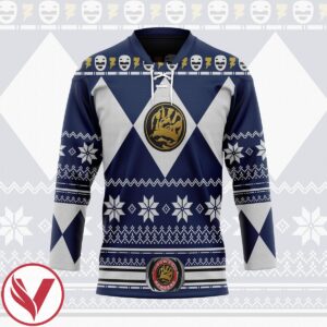 3D Blue Power Ugly Hockey Jersey, Trending Gifts For Fans - Vesles2014s