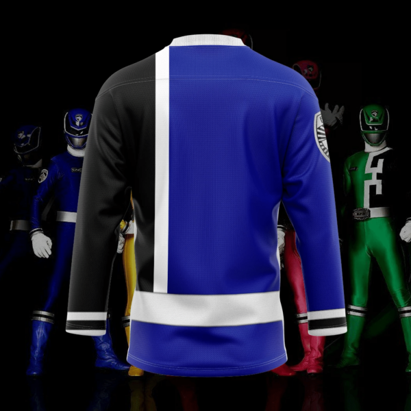 3D Blue Ranger S.P.D Custom Hockey Jersey, Trending Gifts For Fans - Vesles2014s 4