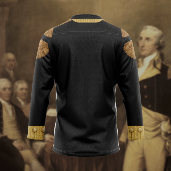 3D George Washington Custom Hockey Jersey, Trending Gifts For Fans - Vesles2014s 4