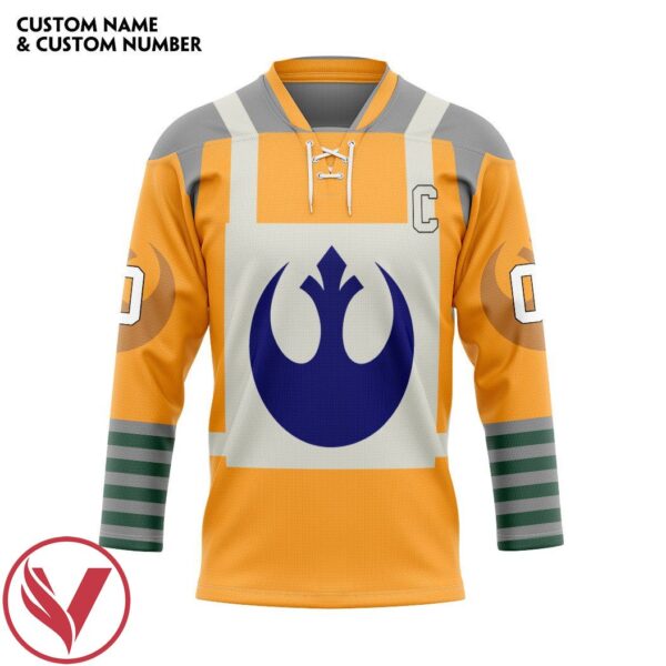 3D Happy Star The Rebel Alliance Yellow Personalized Hockey Jersey, Trending Gifts For Fans - Vesles2014s 1