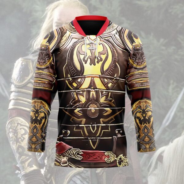 3D King Theo Armor Hockey Jersey, Trending Gifts For Fans - Vesles2014s 3