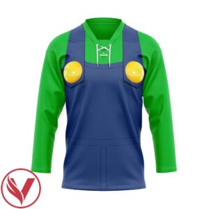 3D Luigi Custom Hockey Jersey, Trending Gifts For Fans - Vesles2014s 1