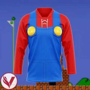 3D Mario Custom Hockey Jersey, Trending Gifts For Fans - Vesles2014s