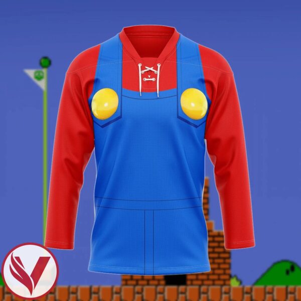 3D Mario Custom Hockey Jersey, Trending Gifts For Fans - Vesles2014s