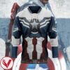 3D Marvel Sam Wilson Captain America Custom Hockey Jersey, Trending Gifts For Fans - Vesles2014s