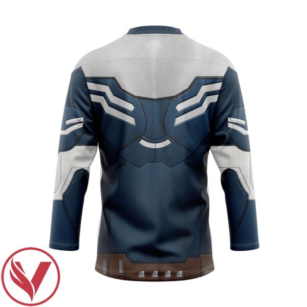 3D Marvel Sam Wilson Captain America Custom Hockey Jersey, Trending Gifts For Fans - Vesles2014s 2