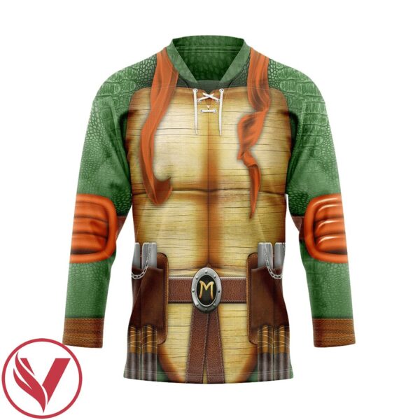 3D Michelangelo Teenage Mutant Ninja Turtles Cosplay Custom Hockey Jersey, Trending Gifts For Fans - Vesles2014s 1
