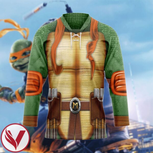 3D Michelangelo Teenage Mutant Ninja Turtles Cosplay Custom Hockey Jersey, Trending Gifts For Fans - Vesles2014s 3