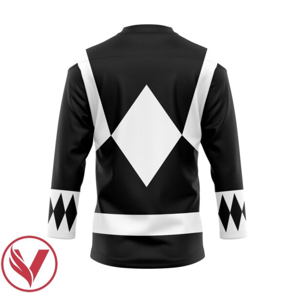 3D Mighty Morphin Black Power Rangers Custom Hockey Jersey, Trending Gifts For Fans - Vesles2014s 2