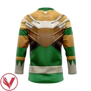 3D Mighty Morphin Green Power Rangers Custom Hockey Jersey, Trending Gifts For Fans - Vesles2014s 2