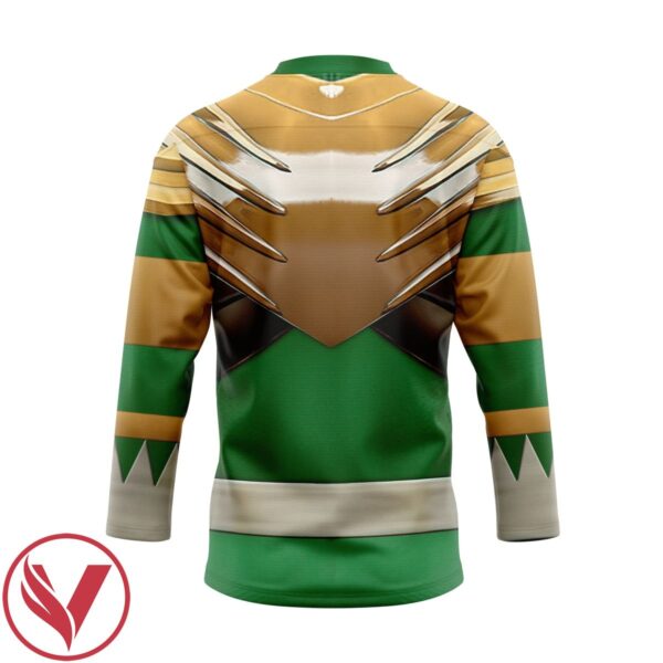 3D Mighty Morphin Green Power Rangers Custom Hockey Jersey, Trending Gifts For Fans - Vesles2014s 2