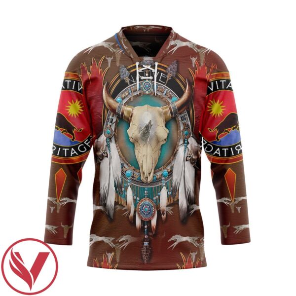 3D Native American Hockey Jersey, Trending Gifts For Fans - Vesles2014s 1