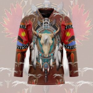 3D Native American Hockey Jersey, Trending Gifts For Fans - Vesles2014s 3