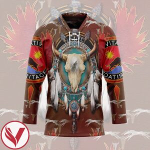 3D Native American Hockey Jersey, Trending Gifts For Fans - Vesles2014s