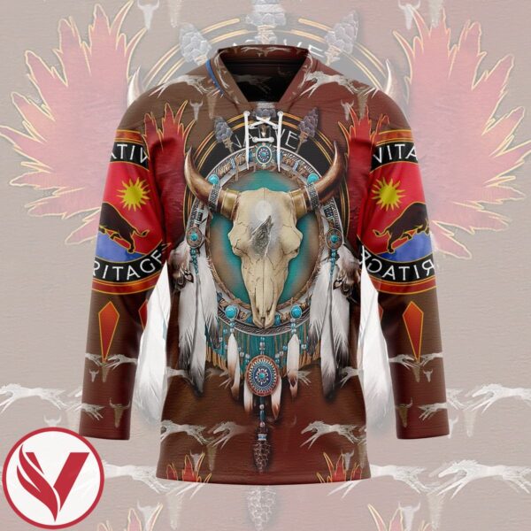 3D Native American Hockey Jersey, Trending Gifts For Fans - Vesles2014s