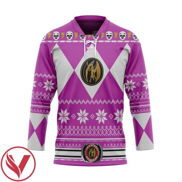 3D Pink Power Ugly Hockey Jersey, Trending Gifts For Fans - Vesles2014s 1