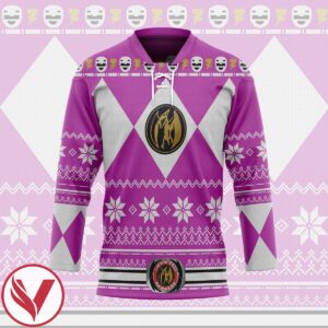 3D Pink Power Ugly Hockey Jersey, Trending Gifts For Fans - Vesles2014s