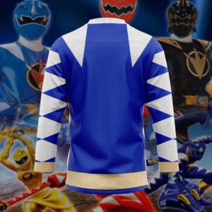3D Power Ranger Dino Thunder Blue Custom Hockey Jersey, Trending Gifts For Fans - Vesles2014s 4