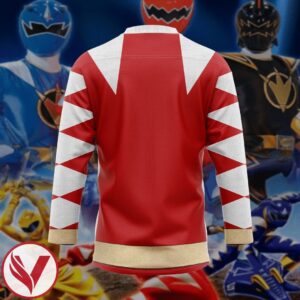 3D Power Ranger Dino Thunder Red Custom Hockey Jersey, Trending Gifts For Fans - Vesles2014s