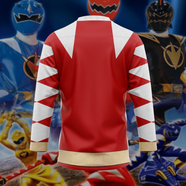 3D Power Ranger Dino Thunder Red Custom Hockey Jersey, Trending Gifts For Fans - Vesles2014s 4