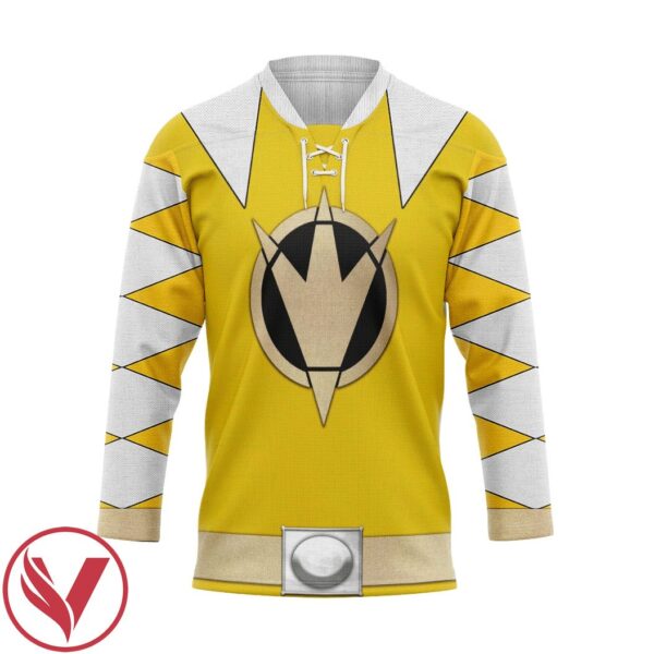 3D Power Ranger Dino Thunder Yellow Custom Hockey Jersey, Trending Gifts For Fans - Vesles2014s 1
