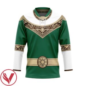 3D Power Rangers Zeo Green Custom Hockey Jersey, Trending Gifts For Fans - Vesles2014s 1