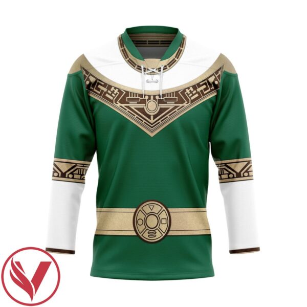 3D Power Rangers Zeo Green Custom Hockey Jersey, Trending Gifts For Fans - Vesles2014s 1