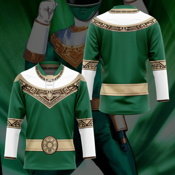 3D Power Rangers Zeo Green Custom Hockey Jersey, Trending Gifts For Fans - Vesles2014s 3