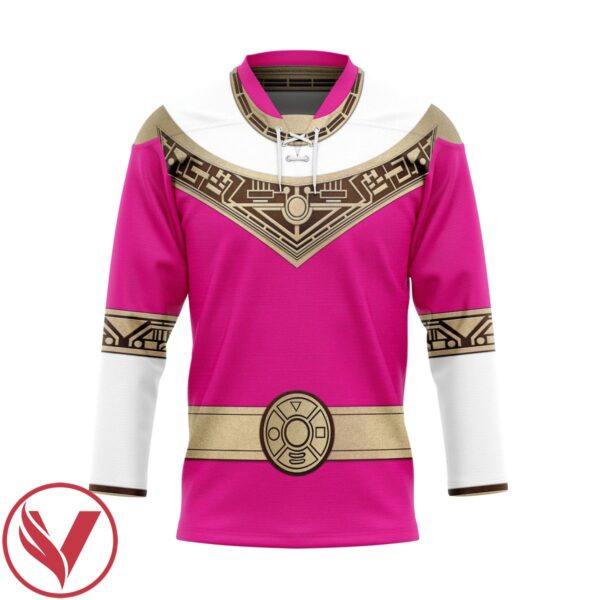 3D Power Rangers Zeo Pink Custom Hockey Jersey, Trending Gifts For Fans - Vesles2014s 1