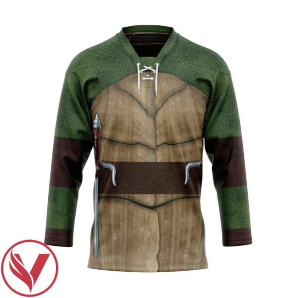 3D Raphael Raph Teenage Mutant Ninja Turtles Cosplay Custom Dark Green Hockey Jersey, Trending Gifts For Fans - Vesles2014s 1